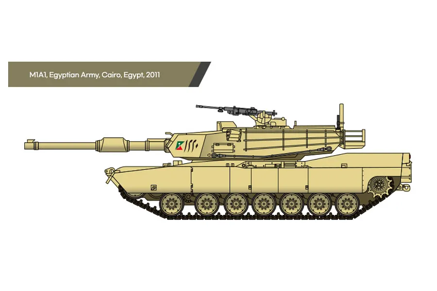 Academy 1/72 USMC M1A1 Tank Scaled Plastic Model Kit image 98707