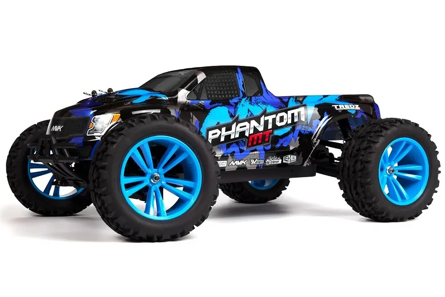 Maverick Phantom MT RC Monster Truck Electric 4WD 1/10 Scale RTR - Black/Blue image 98728