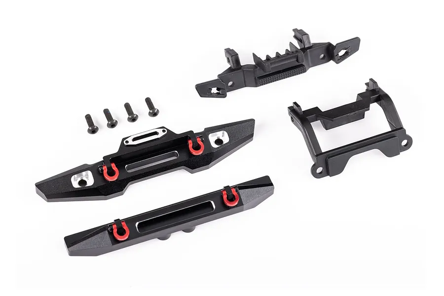 Traxxas Aluminium Bumper Set with D-Rings - Black image 98842