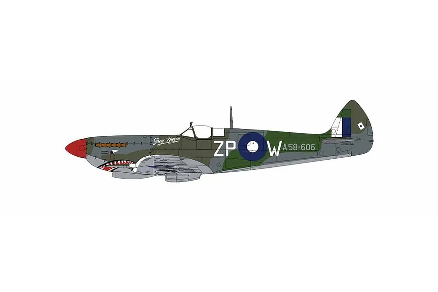 Airfix 1/24 Supermarine Spitfire Mk.VIII Fighter Scaled Plastic Model Kit w/Australian Decal Scheme image 98893