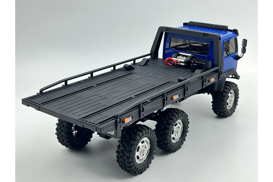 Hobby Plus 1/18 CR-18P 6X6 Flatbed Electric Brushed RTR RC Truck - Blue image 98935