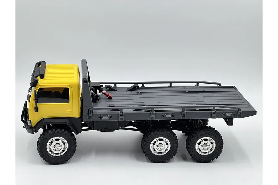 Hobby Plus 1/18 CR-18P 6X6 Flatbed Electric Brushed RTR RC Truck - Yellow image 98945