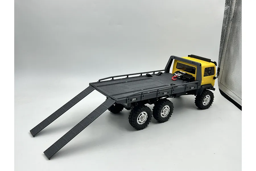 Hobby Plus 1/18 CR-18P 6X6 Flatbed Electric Brushed RTR RC Truck - Yellow image 98948