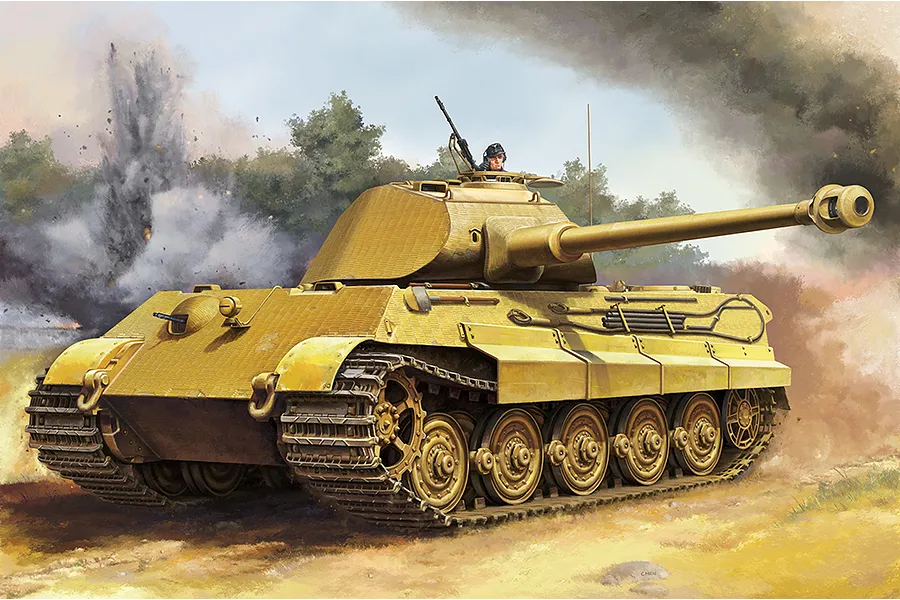 Trumpeter 1/16 Porsche Early Production Vehicle Fgst.Nr. Tank Scaled Plastic Model Kit image 99001