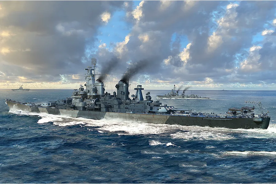 Trumpeter 1/700 USS Iowa BB-61 Fast Battleship Scaled Plastic Model Kit image 99024