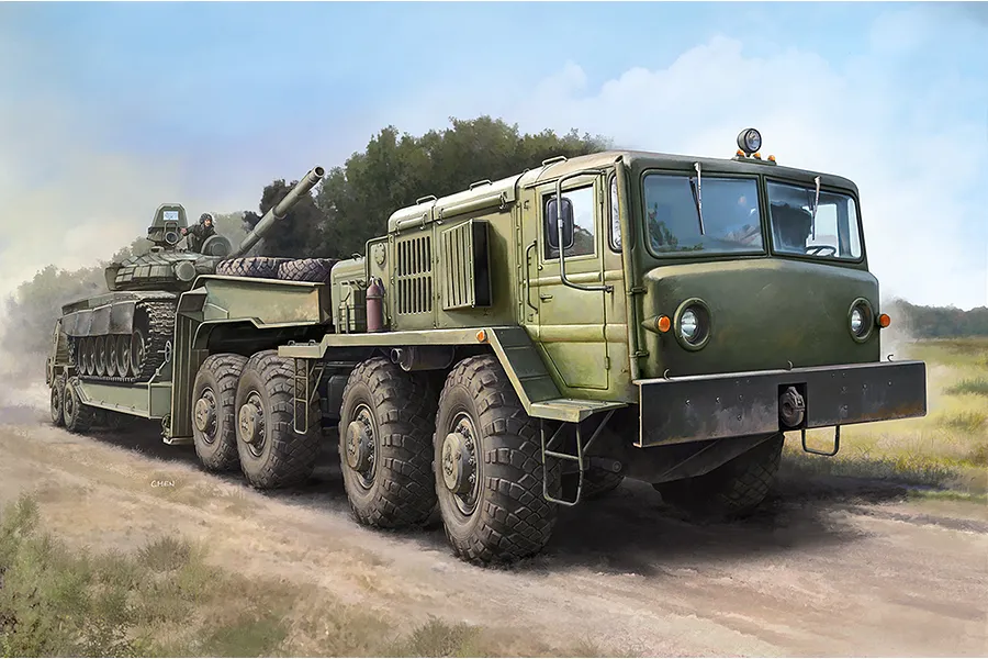 Trumpeter 1/72 MAZ-537G Transport w/ MAZ/ChMZAP-5247G Semi-Trailer Scaled Plastic Model Kit image 99028