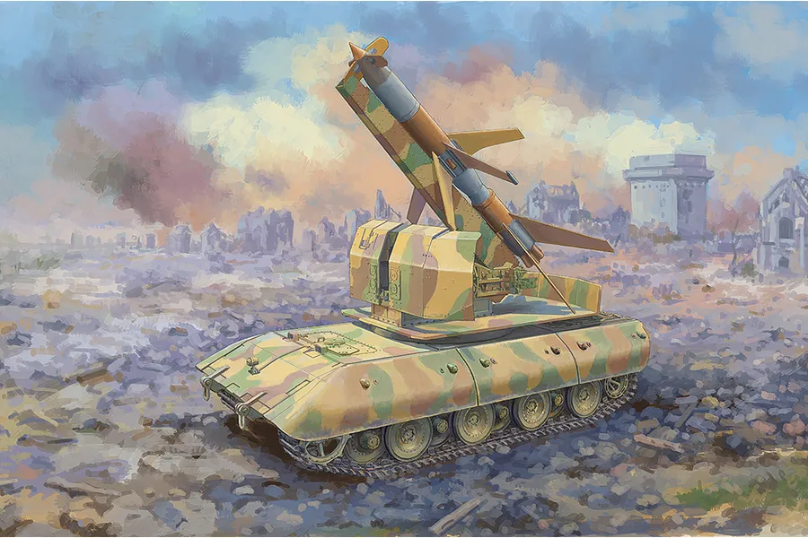Trumpeter 1/35 E-100 Flakpanzer Tank w/Flakrakete Rheintocher I Missle Scaled Plastic Model Kit image 99059
