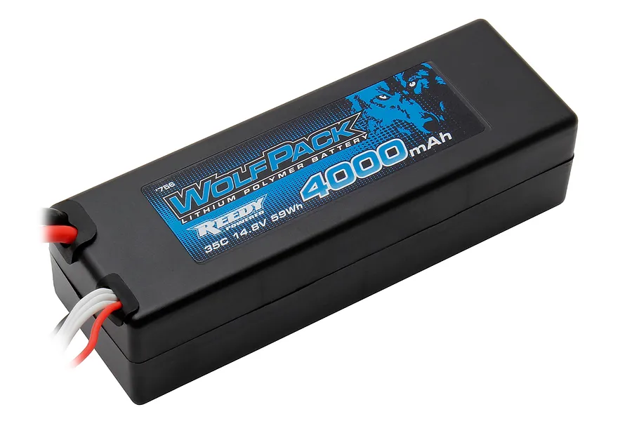 Reedy Power WolfPack 14.8V 4000mAh 35C Hard Case LiPo Battery image 99144