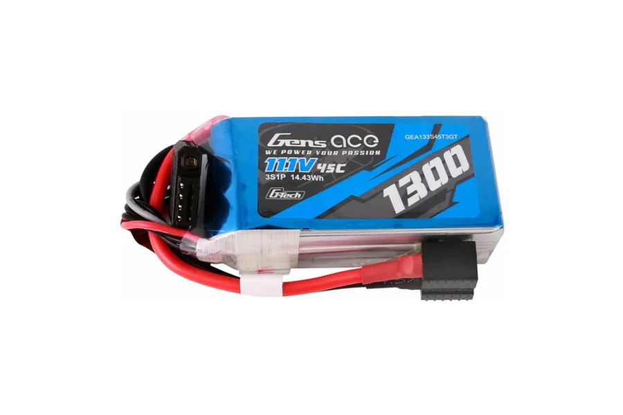 Gens Ace G-Tech 11.1V 1300mAh 45C Soft Case LiPo Battery image 99221