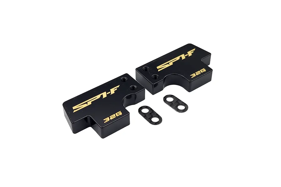 RC Maker Brass 32g Front Bulkhead Balance Weights 2Pcs - Black image 99434