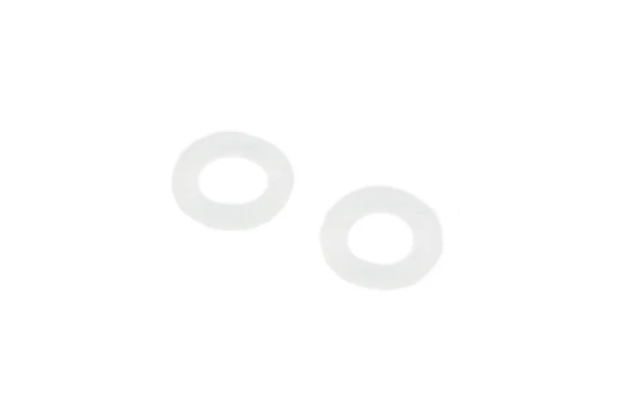 Two small, translucent white O-rings for RC differential maintenance.
