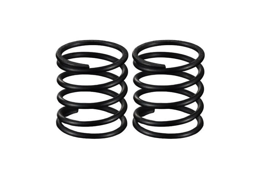 Two black RC shock springs side-by-side against a white background.