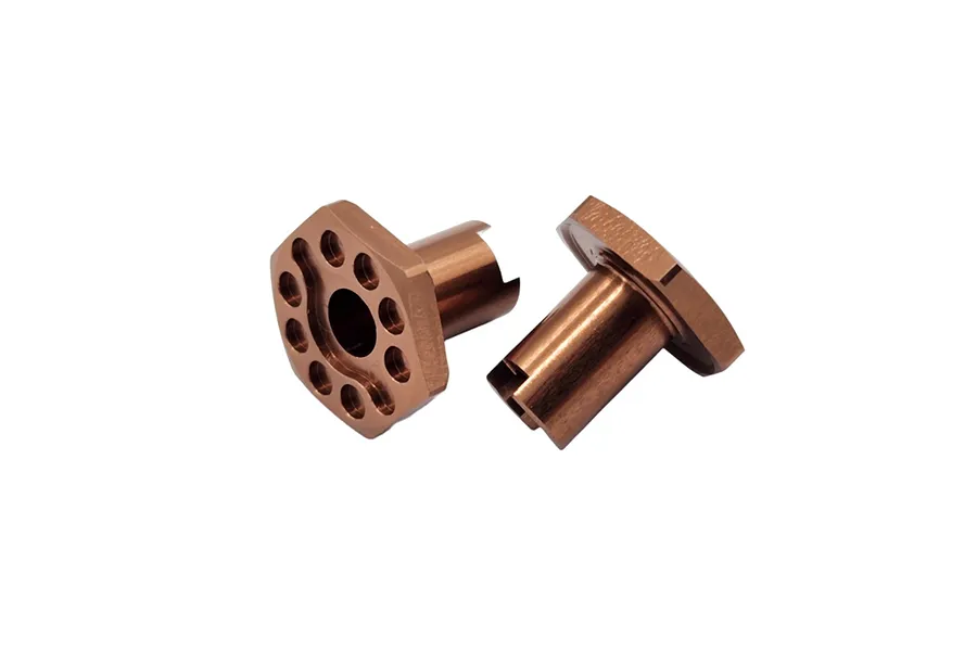 RC Maker Aluminium 3.5mm Wheel Hexes 2Pcs - Gold image 1