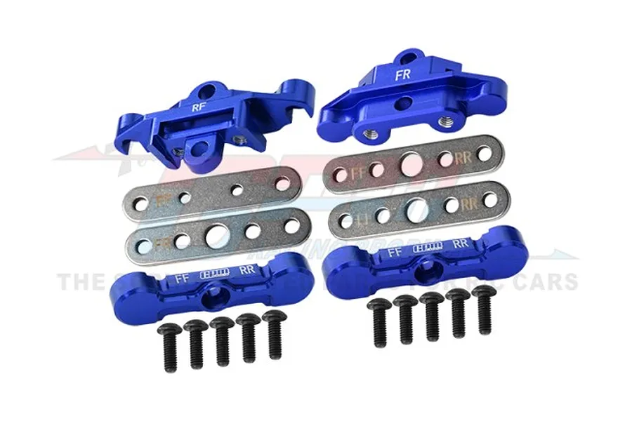 GPM Aluminium Front &amp;amp; Rear Lower Suspension Arm Tie Bar Set - Blue image 99538