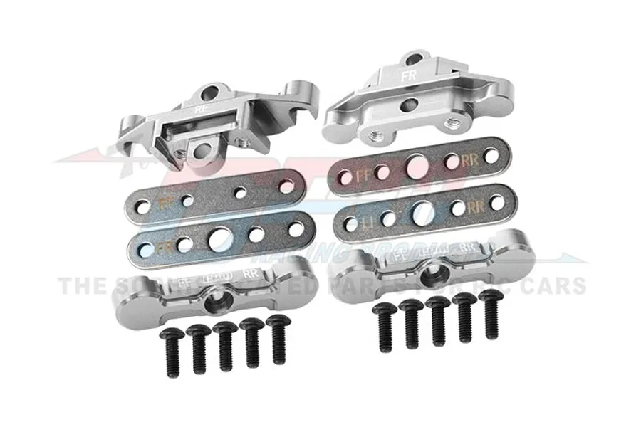 GPM Aluminium Front &amp;amp; Rear Lower Suspension Arm Tie Bar Set - Silver image 99539