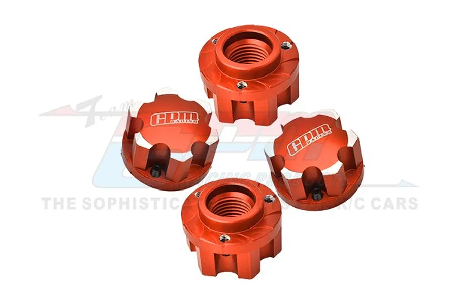 GPM Aluminium 17mm Serrated Wheel Nuts 4Pcs - Orange image 99584