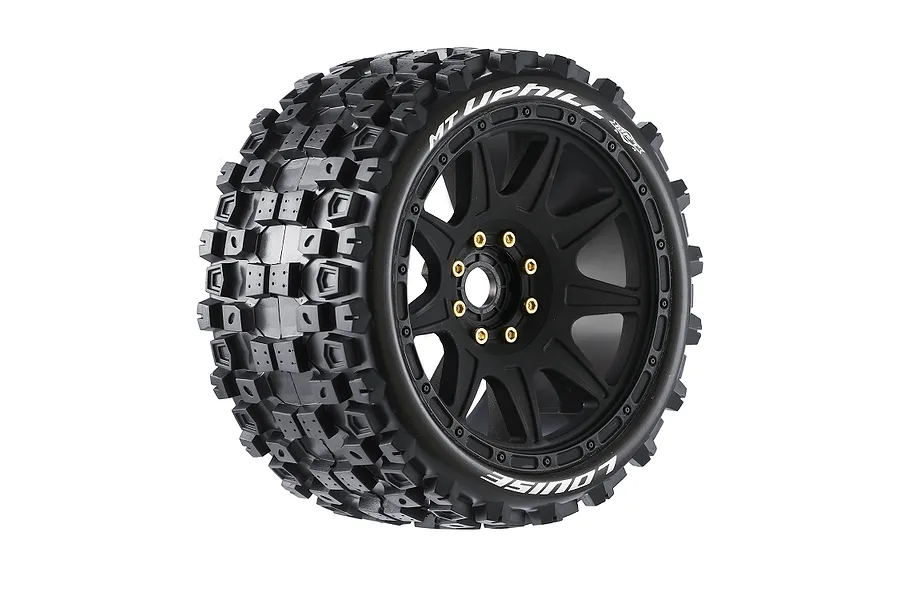 Louise 4.4&amp;quot; MT-Uphill Speed Tyres On Black Spoked Removable Hex Rims - Glued Wheels 2Pcs image 99617
