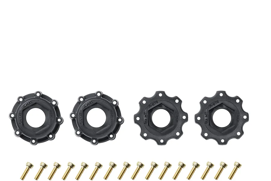 Louise 4.4&amp;quot; MT-Rocket Speed Tyres On Black Spoked Removable Hex Rims - Glued Wheels 2Pcs image 99625