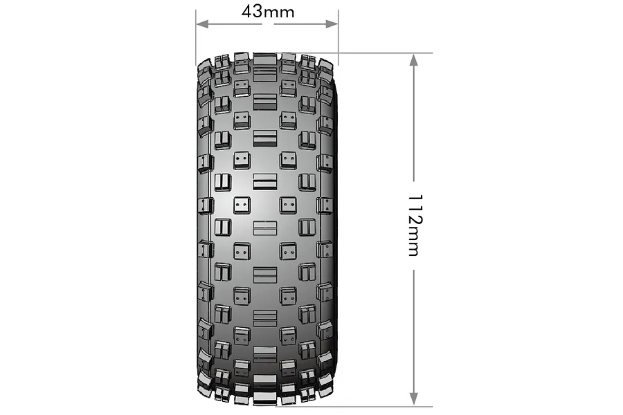 Louise 2.4/3.2&amp;quot; SC-Rock Tyres On Black Spoked Removable Hex Rims - Glued Wheels 2Pcs image 99628