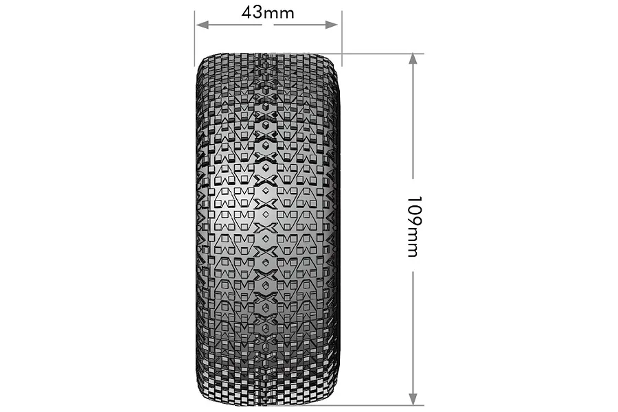 Louise 2.4/3.3&amp;quot; SC-Turbo Tyres On Black Spoked Removable Hex Rims - Glued Wheels 2Pcs image 99642