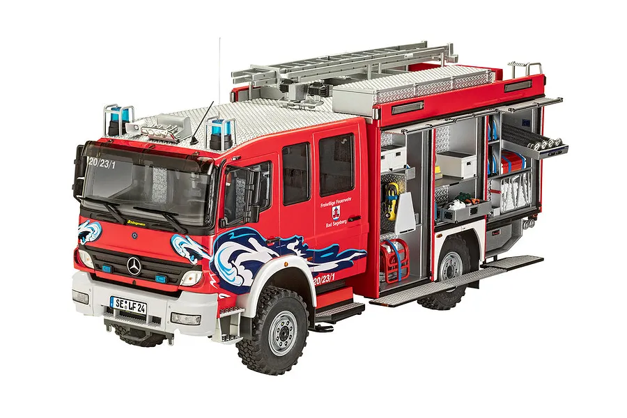 Revell 1/24 Mercedes Schlingmann TLF 16/25 Firetruck Scaled Plastic Model Kit image 99726