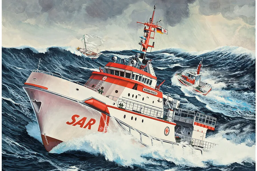 Revell 1/200 Hermann Marwede Search &amp;amp; Rescue Ship Scaled Plastic Model Kit image 99732