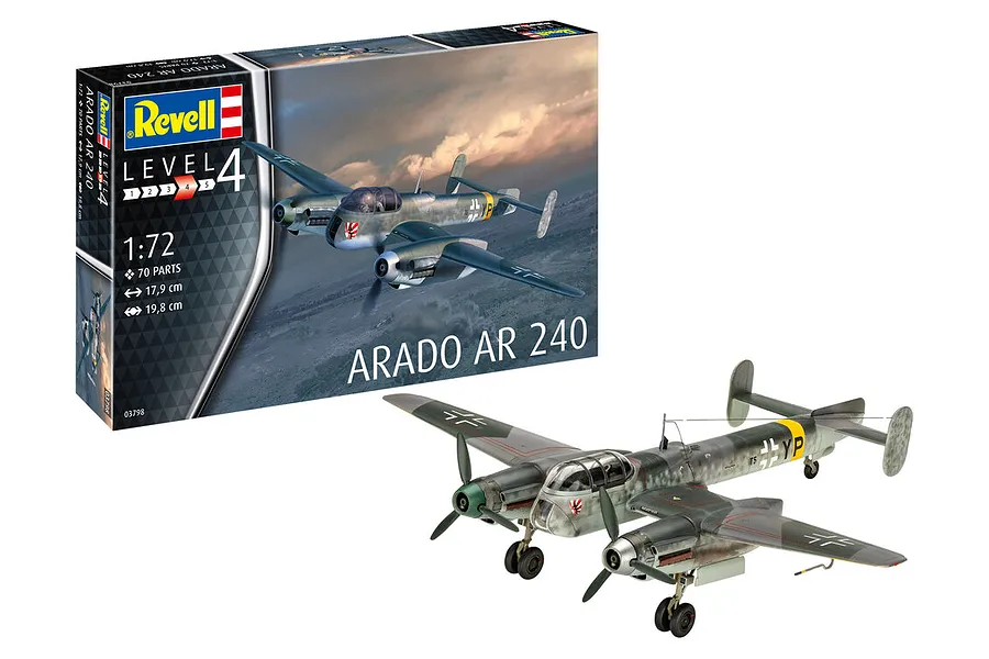 Revell 1/72 Arado AR 240 Bomber Scaled Plastic Model Kit image 99748