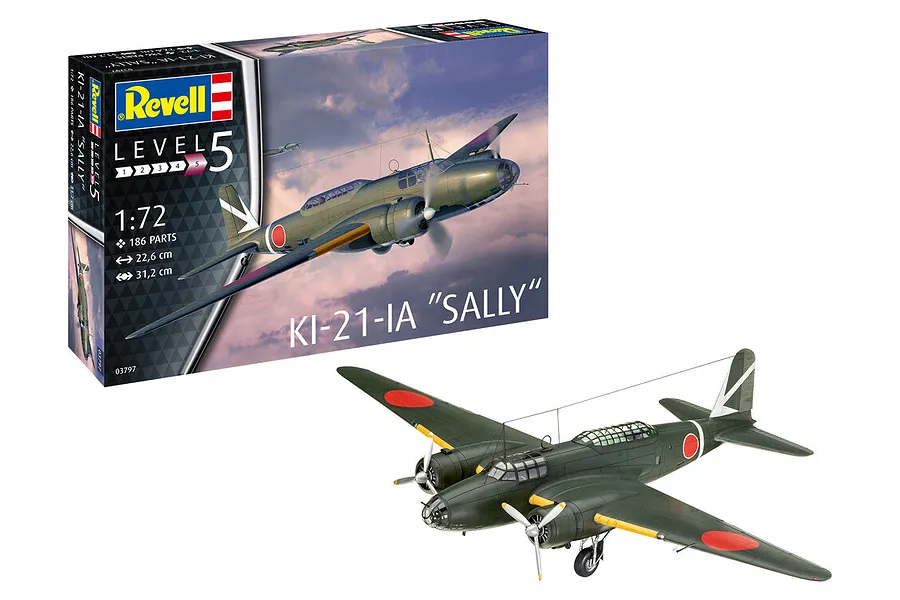 Revell 1/72 KI-21-LA &amp;quot;Sally&amp;quot; Bomber Scaled Plastic Model Kit image 99750