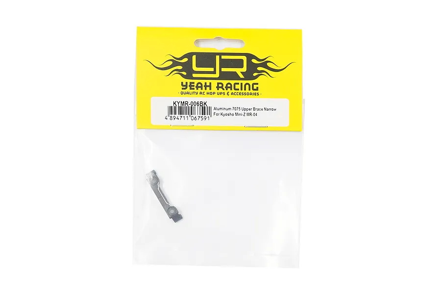 Yeah Racing Mini-Z Aluminium Narrow Upper Brace in black packaging for Kyosho Mini-Z MR-04.
