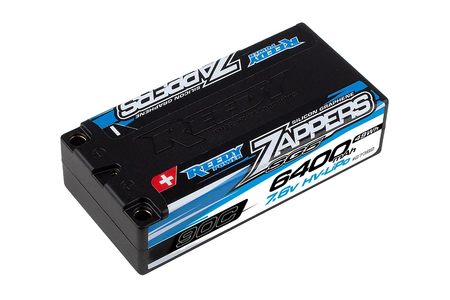 Reedy Power Zappers 7.6V 6400mAh 90C Short Hard Case LiPo Battery image 99963