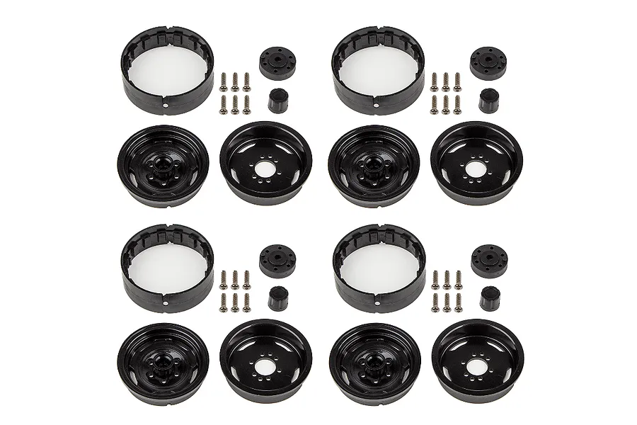 Element RC 1.9&amp;quot; Steelie Black Rims 4Pcs  image 99998