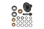 Element RC Ring and Pinion Spiral Gear Set 42335 including gears, bearings, spacers, and shims on a white background.