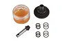 Factory Team ring and pinion spiral gear set including a ring gear, pinion gear, four shims, and a container of grease.