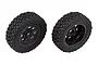 Team Associated Front Tyres on Black Rims - Glued Wheels 2Pcs 72113
