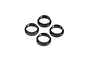TLR 16mm Shock Nuts and O-Rings 4Pcs - Gunmetal TLR243045