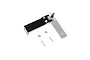 Pro Boat RC boat rudder assembly with mounting bracket, brass water pickup, and included hardware on a white background.