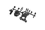 A black plastic parts tree containing Axial DIG housing and servo adapter components for an RC vehicle.