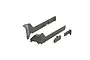 A set of grey plastic side guard components for an ARRMA RC vehicle, shown on a white background.