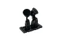 A pair of black plastic fender-mounted RC car mirrors on a sprue, manufactured by Pandora RC.