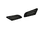 Two black plastic fender duct accessories for 1/10 scale RC cars, featuring a mesh grille design.