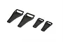 Four black NACA square hole duct accessories for 1/10 scale RC cars, arranged in a row on a white background.