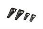 Four black NACA round hole duct accessories for 1/10 scale RC cars, arranged in a row on a white background.