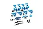 Yeah Racing Aluminium and Steel Conversion Kit 2Pcs - Blue TABT-S01BU