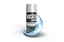 A can of Spaz Stix Blue Mirror Chrome spray paint with a stylized blue liquid splash effect wrapping around the base.