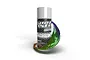 A can of Spaz Stix Color Change spray paint with a swirling splash of iridescent gold, green, orange, and purple paint around the base.