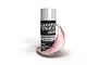 A can of Spaz Stix Red Pearl spray paint with a decorative splash of shimmering red pearl paint swirling around the base.