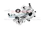 GPM Aluminium Front Upper and Lower Bulkhead - Silver TS012-S