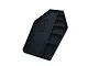 A black silicone parts tray by Reefs RC, shaped like a coffin with multiple compartments for organizing small screws and parts.