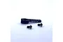 A black Reefs RC aluminium 25T short V2 servo horn with two small mounting screws on a white background.