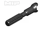 A studio shot of an MIP HD Driveline male splined driveshaft component against a white background.